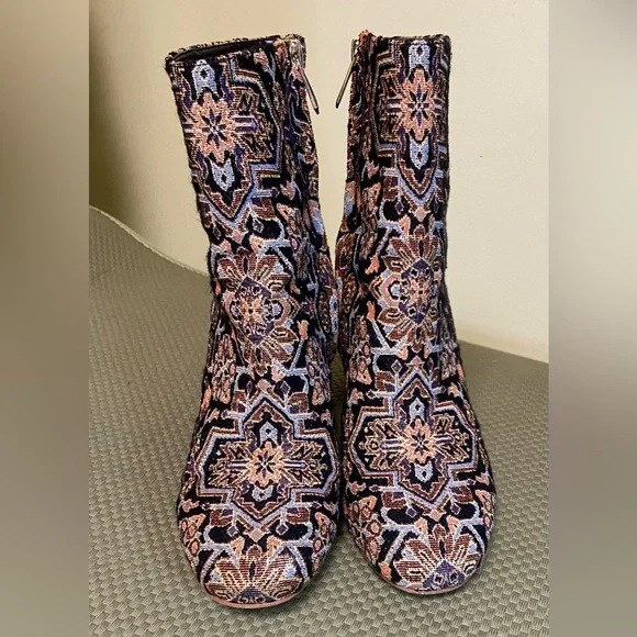 Sam Edelman Multicolor Patterned Ankle Boots - Picture 2 of 12